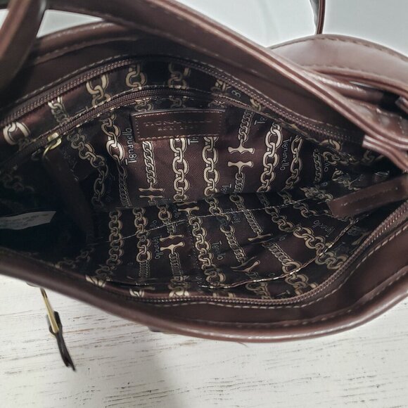 Tignanello Brown Leather Purse Shoulder Bag Crossbody - Picture 3 of 7